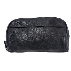 Hugo Boss Men's Genuine Leather Travel Kit Toiletry Accessories Bag One Size